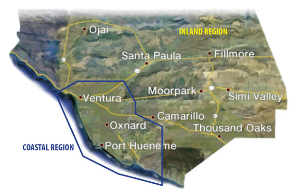 Map of Ventura County