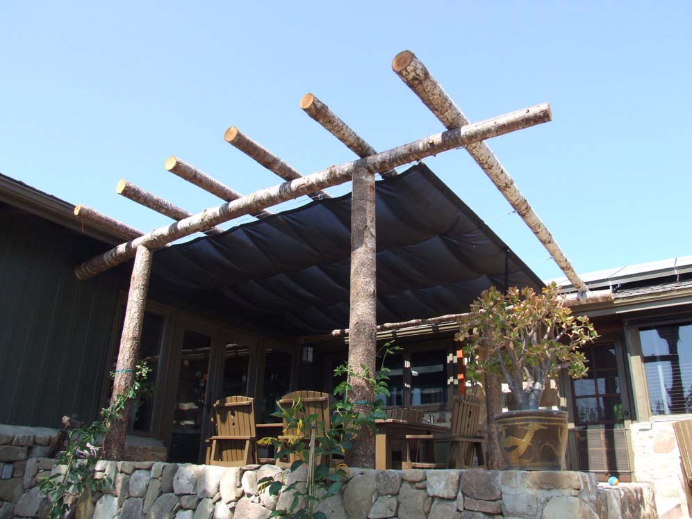 Log Beams for Patio